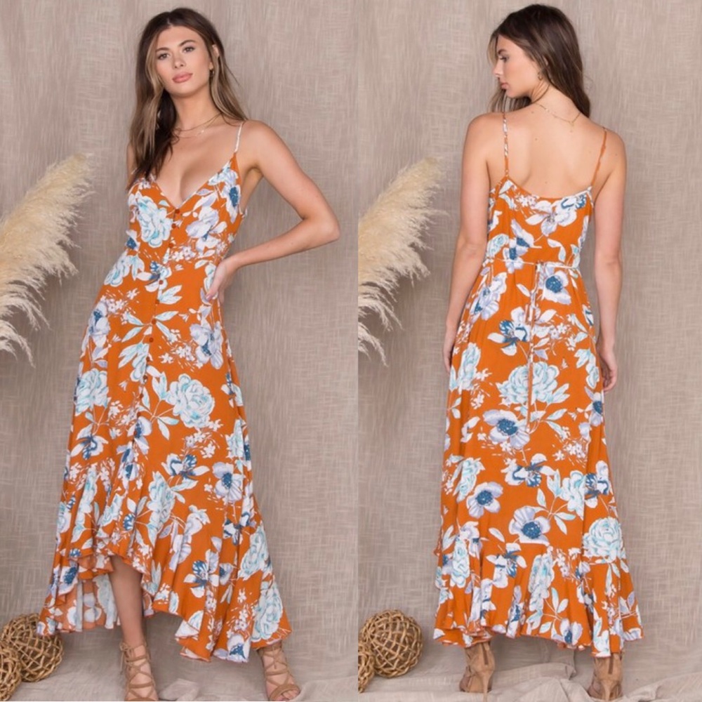 NWT Floral Maxi Dress - Picture 2 of 14